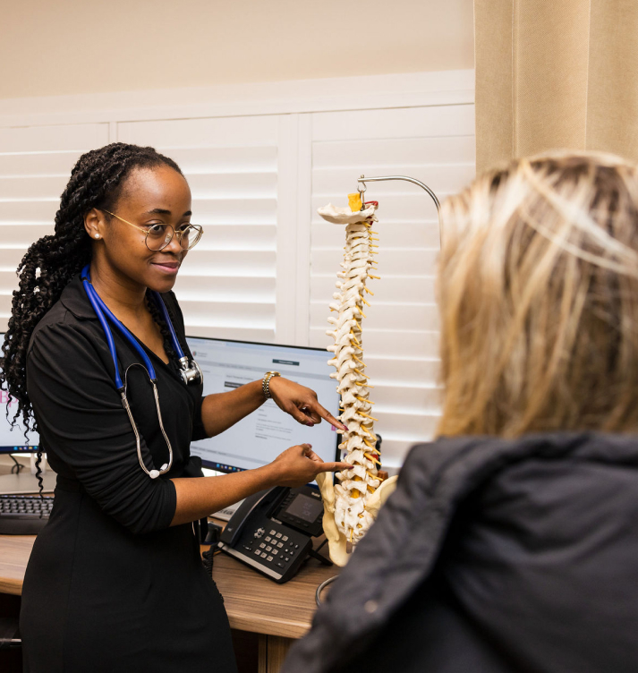 A person having a consultation with a doctor at a Shoalhaven practice